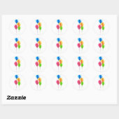 Geburtstagsparty Ballon Set Runder Aufkleber (Blatt)