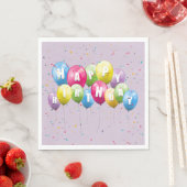 Geburtstagsparty Ballons und Confetti Serviette (Beispiel)