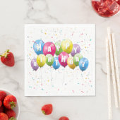 Geburtstagsparty Ballons und Confetti Serviette (Beispiel)