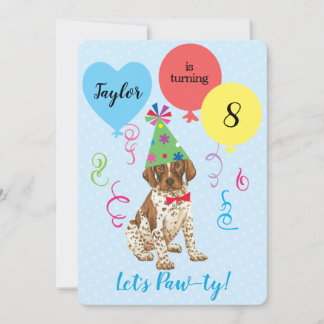 Geburtstagsparty Balloons Borzoi Einladung