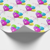 Geburtstagsparty Balloons Geschenkpapier (Ecke)