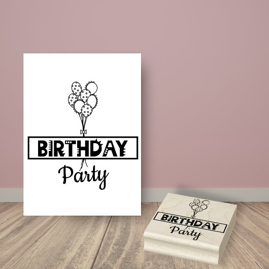Geburtstagsparty Balloons Gummistempel