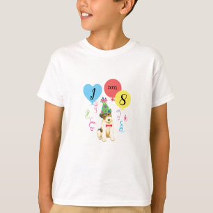 Geburtstagsparty Balloons Wire Fox Terrier T-Shirt