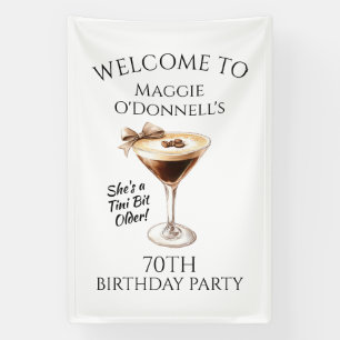 Geburtstagsparty Banner 70. Espresso Martini
