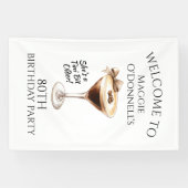 Geburtstagsparty Banner 80. Espresso Martini (Horizontal)
