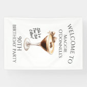 Geburtstagsparty Banner 90. Espresso Martini (Horizontal)
