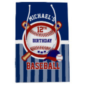 Geburtstagsparty - Baseball - Dunkelblau Mittlere Geschenktüte (Vorderseite)