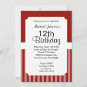 Geburtstagsparty - Baseball Einladung (Rückseite)