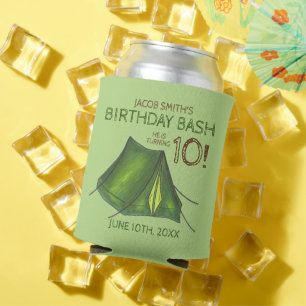 Geburtstagsparty Bash Camp Zelt Sleepover Camping Dosenkühler