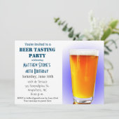 Geburtstagsparty Beer Degustation Einladung (Stehend Vorderseite)