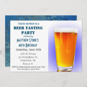 Geburtstagsparty Beer Degustation Einladung (Vorne/Hinten)
