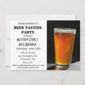 Geburtstagsparty Beer Degustation Einladung (Vorderseite)