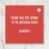 Geburtstagsparty befürwortet Niedliche Rennwagen Geschenkanhänger (Rückseite)