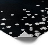 Geburtstagsparty Begrüßungszeichen mit Diamantenko Poster (Ecke)