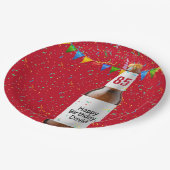 Geburtstagsparty Bierflasche-Papiertüte Pappteller (Schrägansicht)