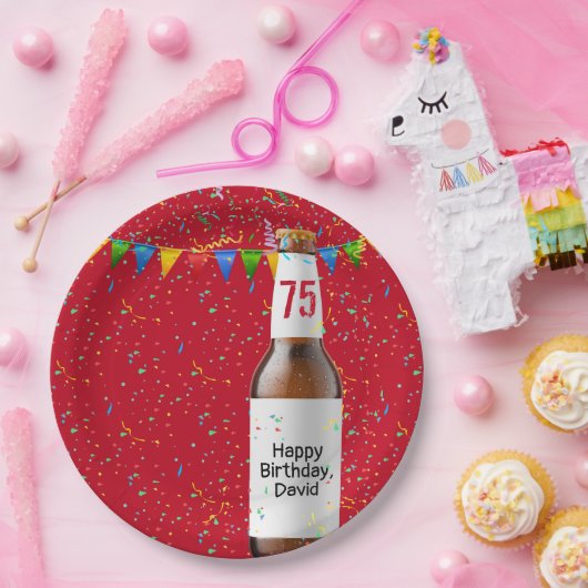 Geburtstagsparty Bierflaschen Papiertafel Pappteller (Party)