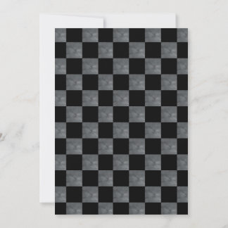 Geburtstagsparty "Black and Gray Checkered" Einladung