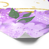 Geburtstagsparty Blonde Princess Lila Willkommen Poster (Ecke)