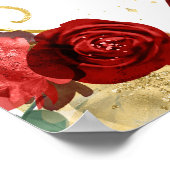 Geburtstagsparty Blonde Princess Red Willkommen Poster (Ecke)