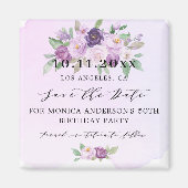 Geburtstagsparty Blume Save the Date Magnet (Vorne)