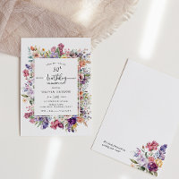 Geburtstagsparty Blumengarten Rahmen Modern