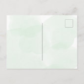 Geburtstagsparty blumengrün Save the Date Ankündigungspostkarte (Rückseite)