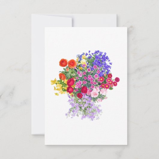 Geburtstagsparty Blumenstrauß Dankeschön Karte (Rückseite)