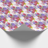Geburtstagsparty Blumenstrauß Packpapier (Ecke)