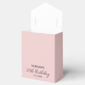 Geburtstagsparty Blush Pink Danke Name Geschenkschachtel (Geöffnet)