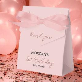 Geburtstagsparty Blush Pink Danke Name Geschenkschachtel