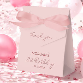 Geburtstagsparty Blush Pink Danke Name Geschenkschachtel