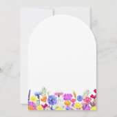 Geburtstagsparty Boho Lila Wildblume Arch Einladung (Rückseite)