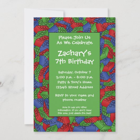 Geburtstagsparty - Boy Construction Einladung (Vorderseite)