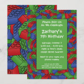 Geburtstagsparty - Boy Construction Einladung (Vorne/Hinten)