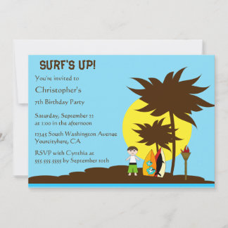 Geburtstagsparty Braun Haar Junge 12x18 Einladung