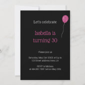 Geburtstagsparty Bunte Glitzer Balloons Einladung (Rückseite)