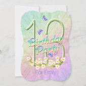 Geburtstagsparty Butterfly Garden Einladungen (Vorderseite)