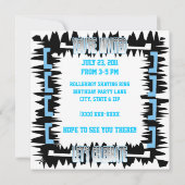 Geburtstagsparty Cak & Candles Einladung (Rückseite)