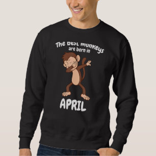 Geburtstagsparty Cake April Monkey Dabbing Ape Chi Sweatshirt