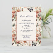 Geburtstagsparty Chinoiserie Natur Harmonie Einladung (Stehend Vorderseite)