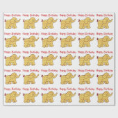 Geburtstagsparty Circus Elephant Wrapping Paper Geschenkpapier (Flach)