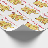 Geburtstagsparty Circus Elephant Wrapping Paper Geschenkpapier (Ecke)