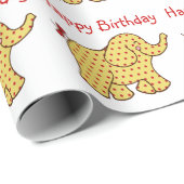 Geburtstagsparty Circus Elephant Wrapping Paper Geschenkpapier (Rolleneckpunkt)