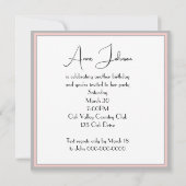 Geburtstagsparty Classy Frauencocktail Einladung (Rückseite)