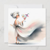 Geburtstagsparty Classy Frauencocktail Einladung (Vorderseite)