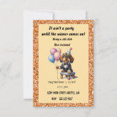 Geburtstagsparty-Dackel Einladung (Vorderseite)