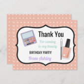 Geburtstagsparty Danke Einladung Card Beauty Nails (Vorne/Hinten)