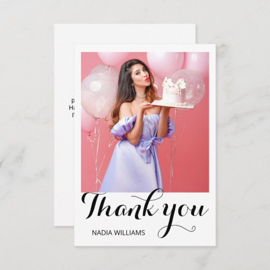 Geburtstagsparty danke Karte (Vorne/Hinten)