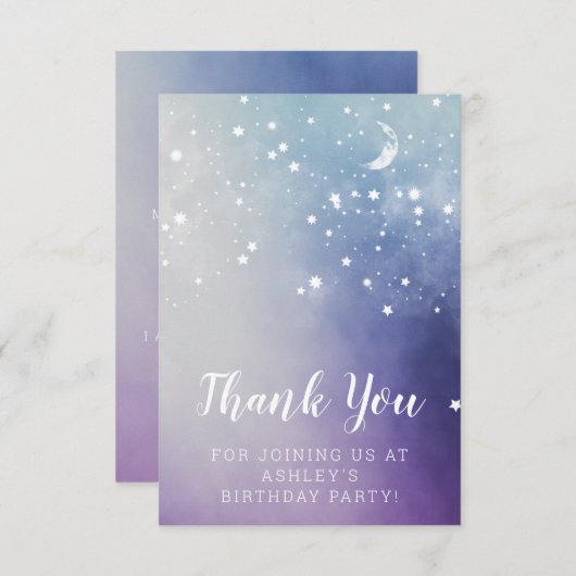 Geburtstagsparty Danke Karte (Vorne/Hinten)