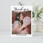 Geburtstagsparty Danke Karte (Stehend Vorderseite)